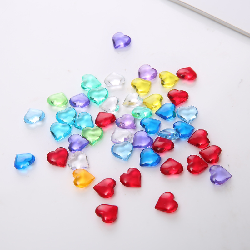 Board Game Quiz - 100PCS 10*4mm Heart Shape Acrylic Transparent