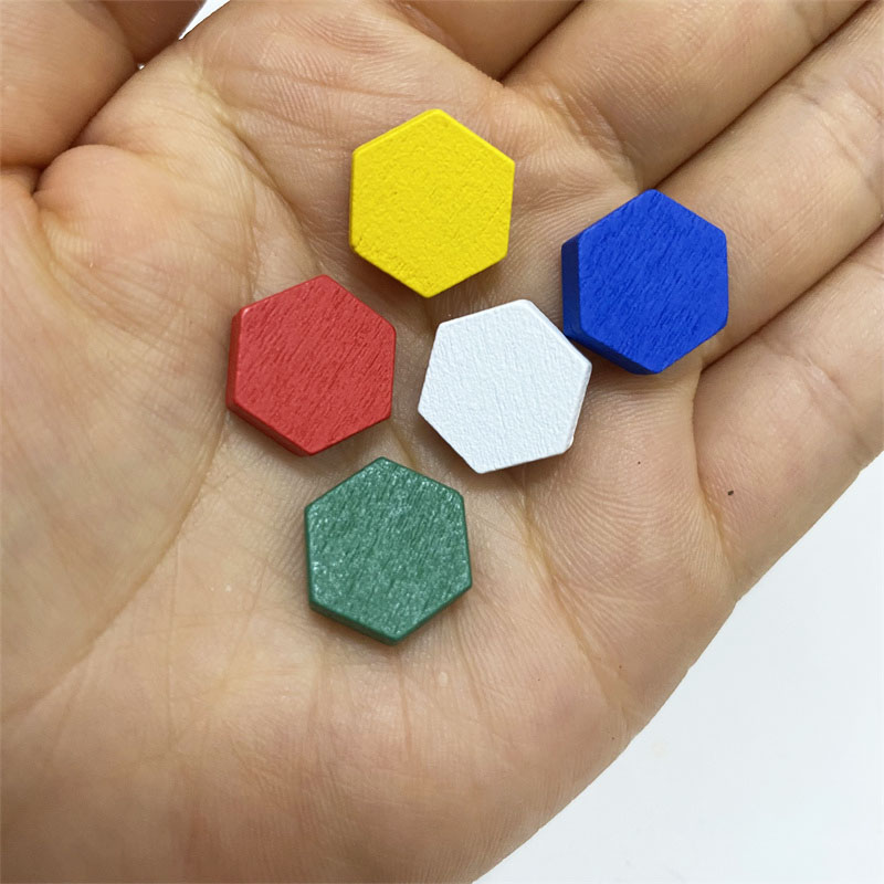 Board Game Quiz - 50 Pieces Wooden Hexagonal Prism Game