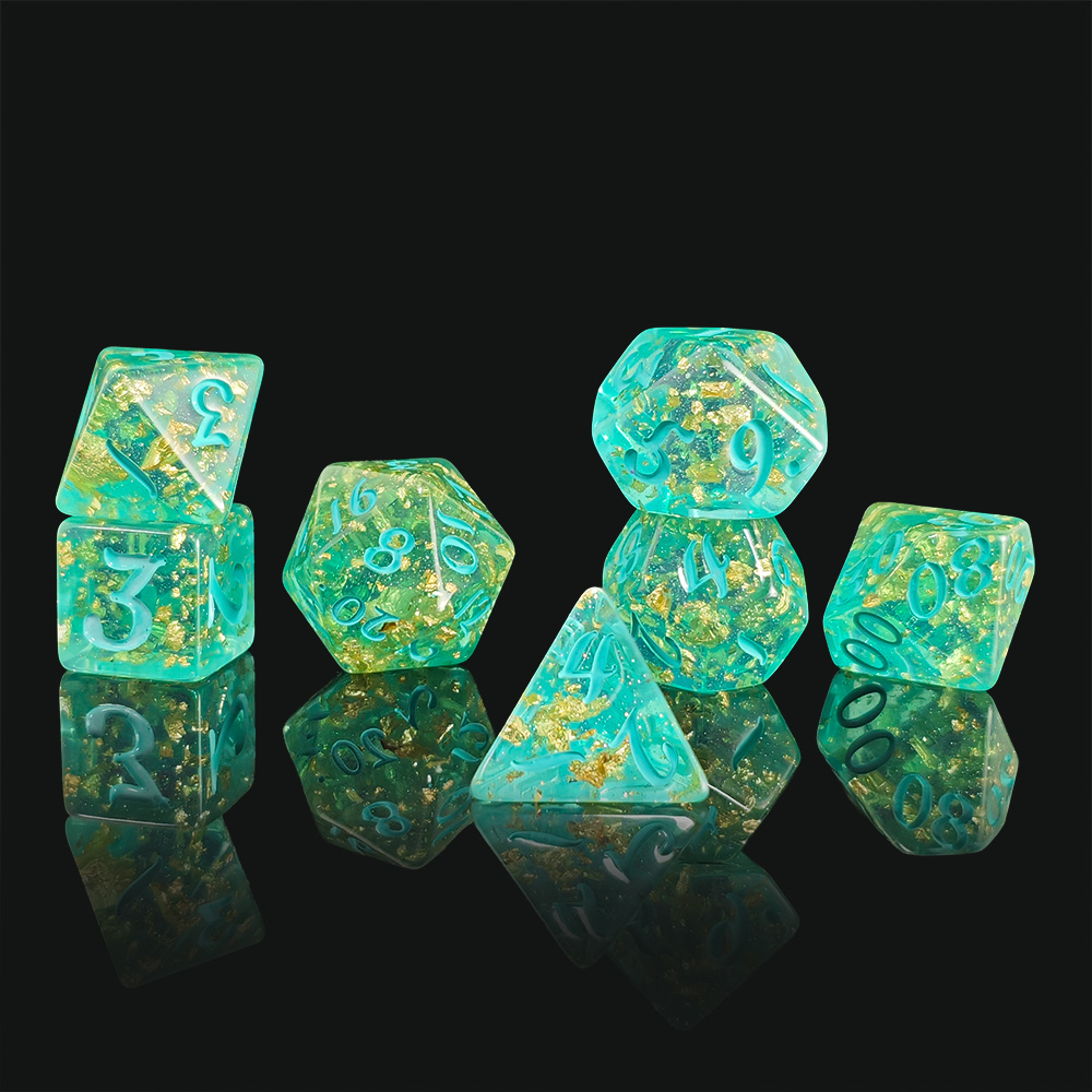 Board Game Dnd - 7 Pz/set Glitter Dice Set DnD