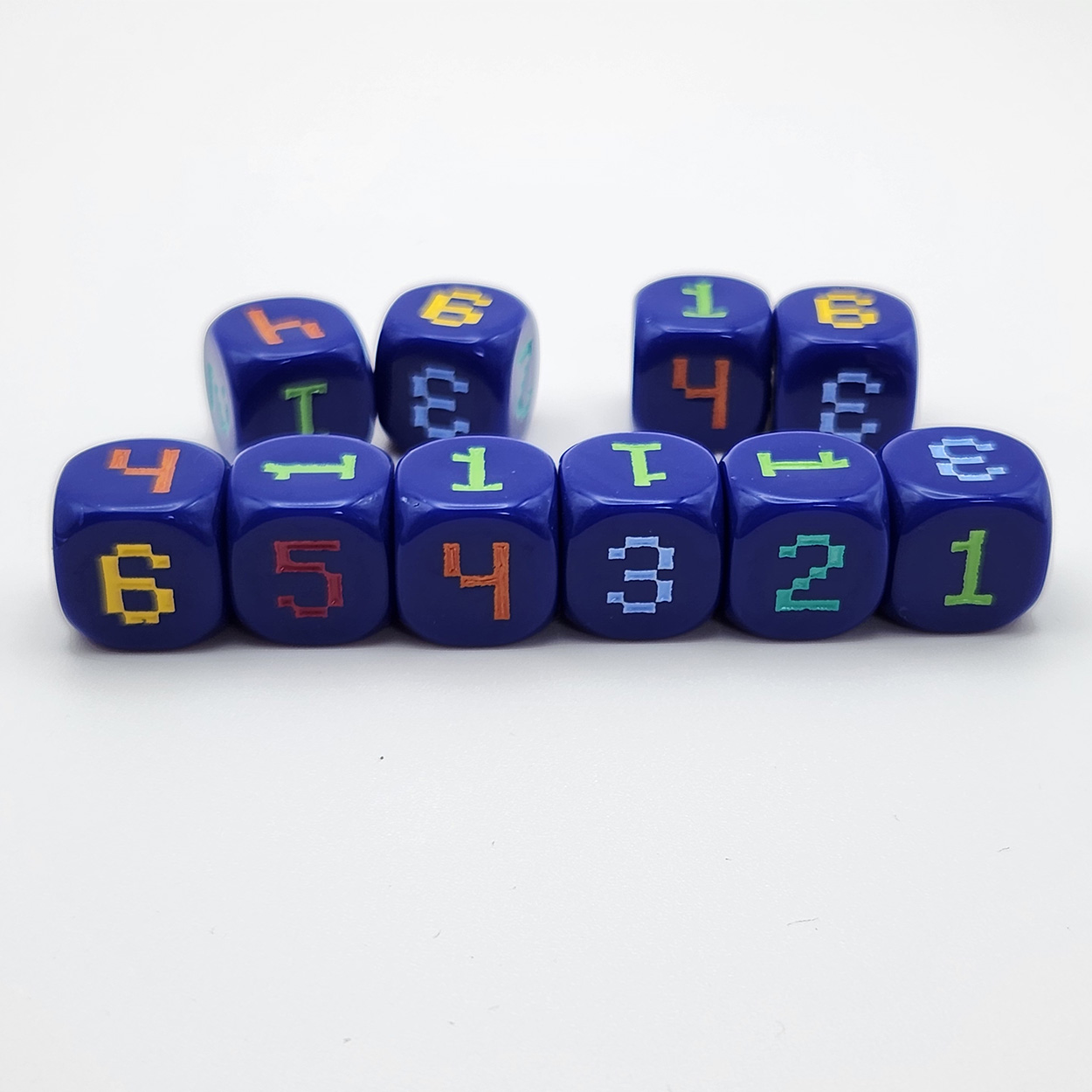 10pcs 14mm 6-Sided rounded 6-c - Game Token Counter ulasan dan harga