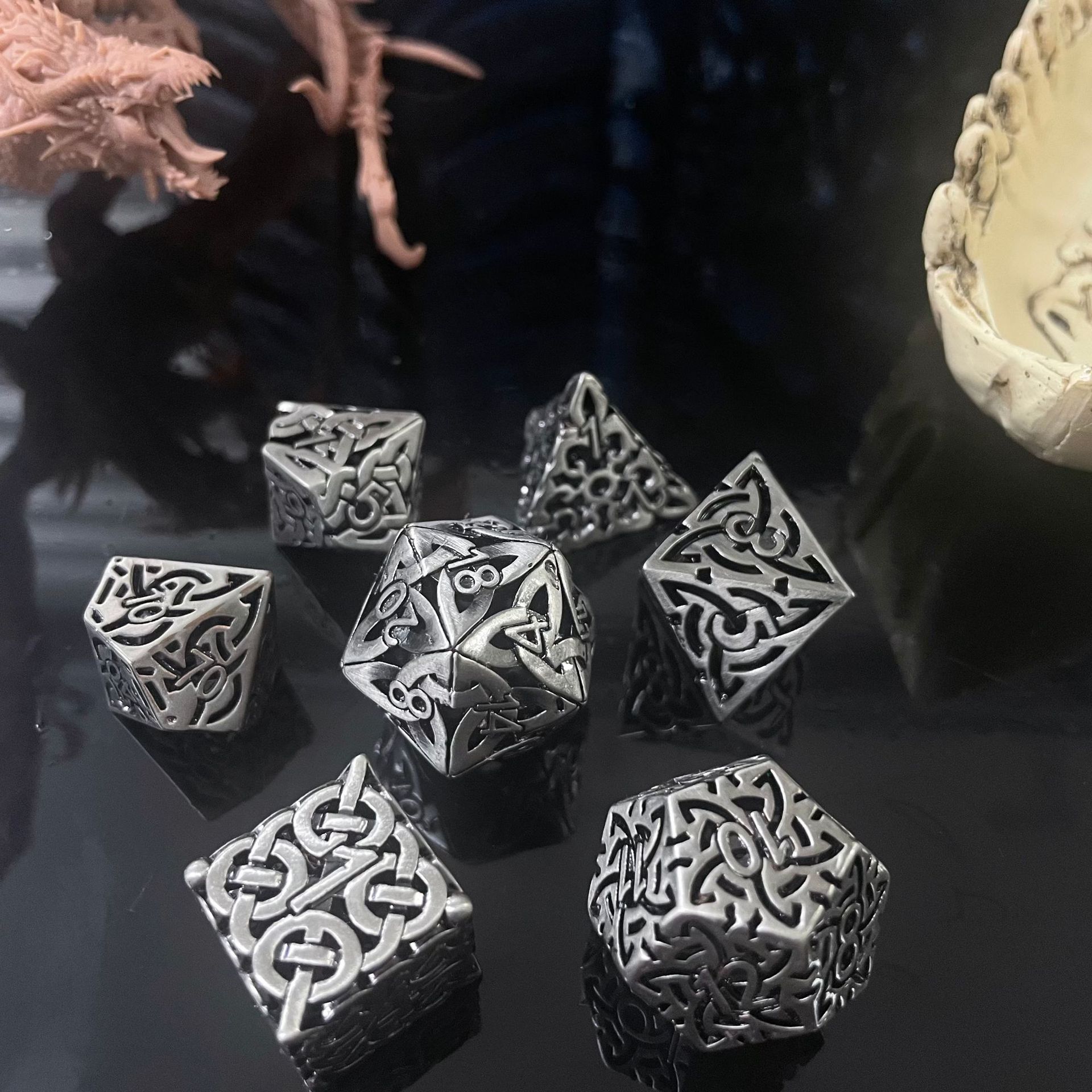 7 pz Cosplay D4-D20 DND ottone - Board Game Dnd recensione e prezzo