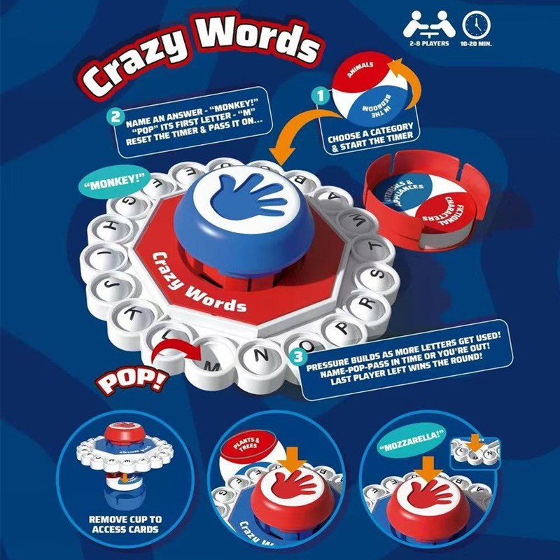 Crazy Words English Board Game - Board Game English For Kids ulasan dan harga