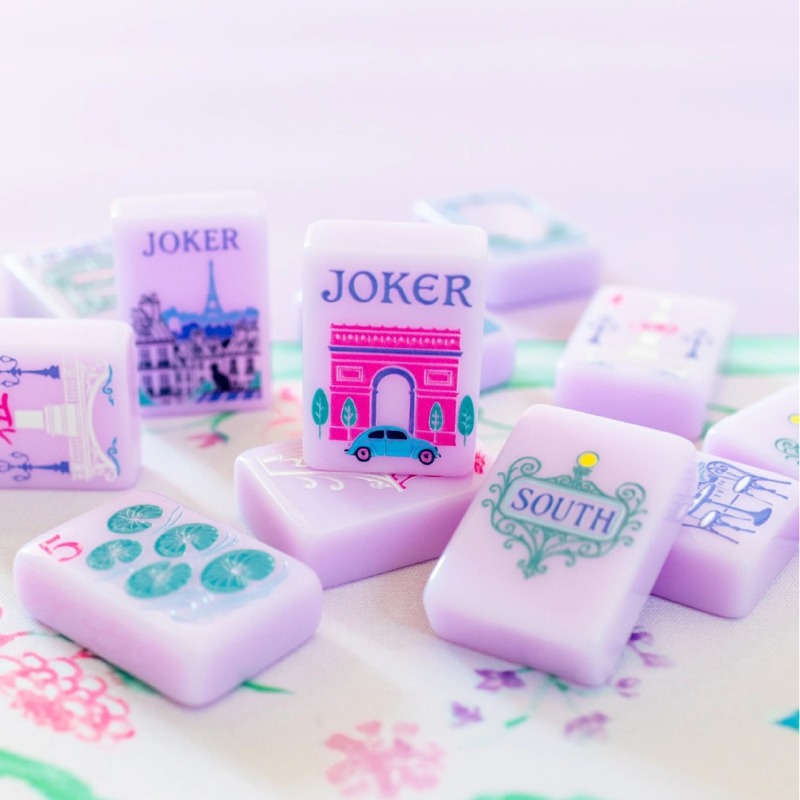 Paris Style Purple Crystal Acr - Board Game Mahjong ulasan dan harga