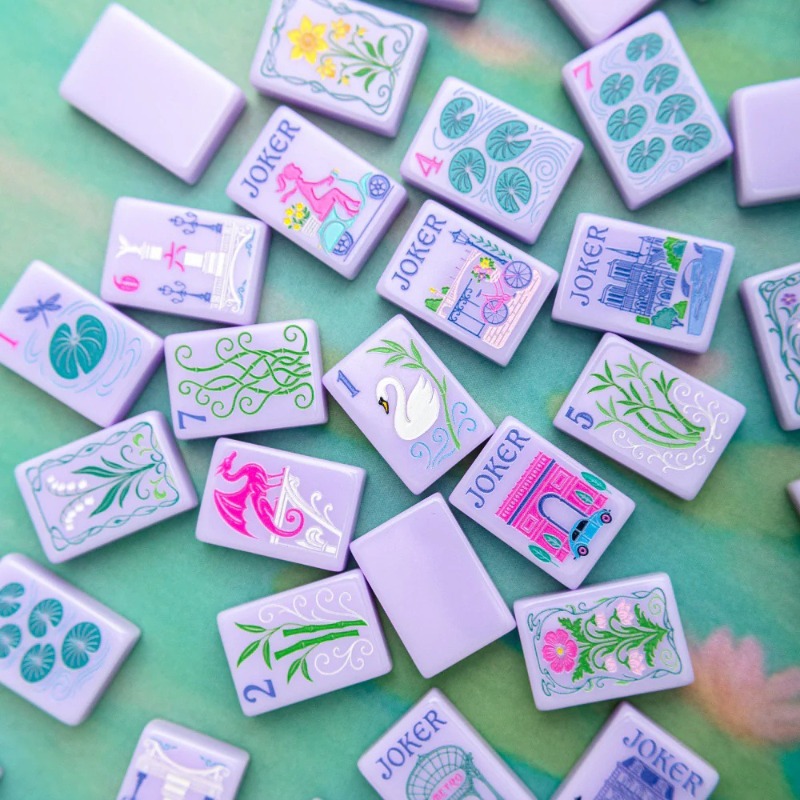 Paris Style Purple Crystal Acr - Board Game Mahjong ulasan dan harga