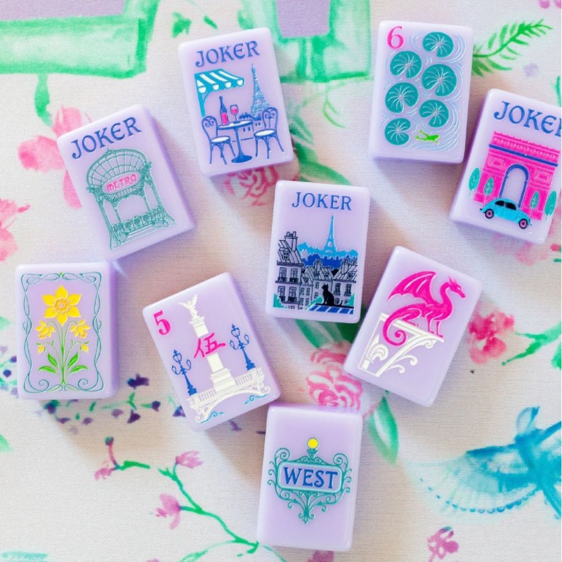 Paris Style Purple Crystal Acr - Board Game Mahjong ulasan dan harga