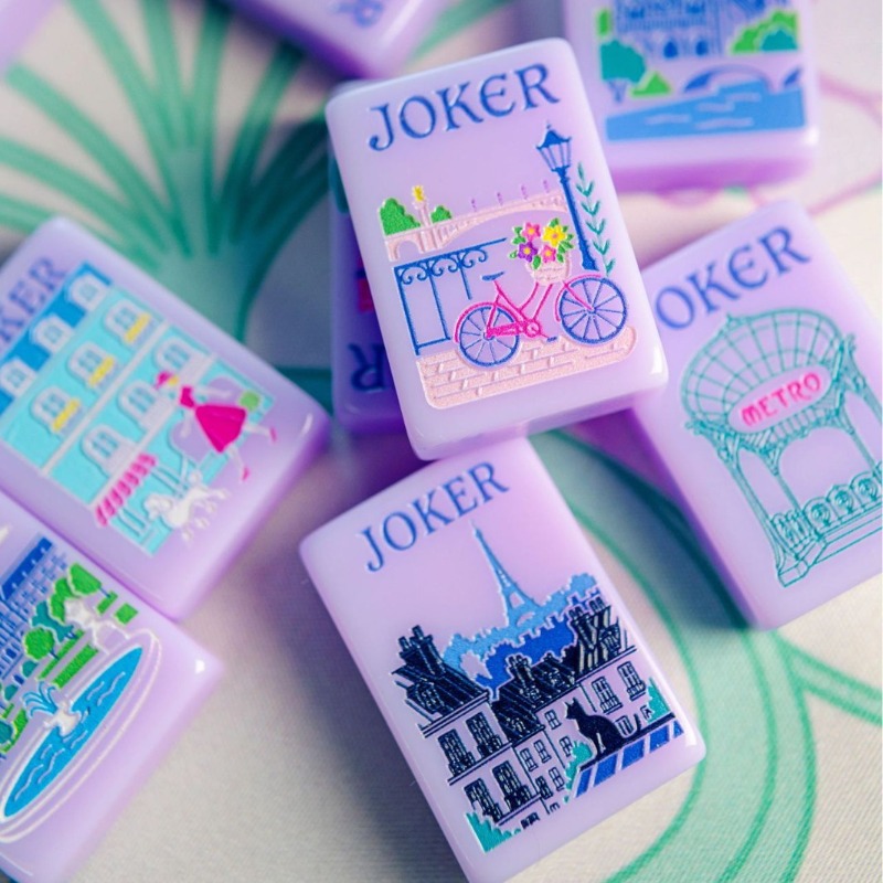 Paris Style Purple Crystal Acr - Board Game Mahjong ulasan dan harga