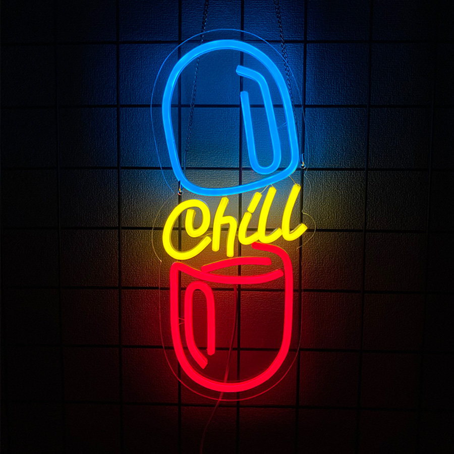 Chill Zone Led Neon Sign, Caps - Board Game Night ulasan dan harga
