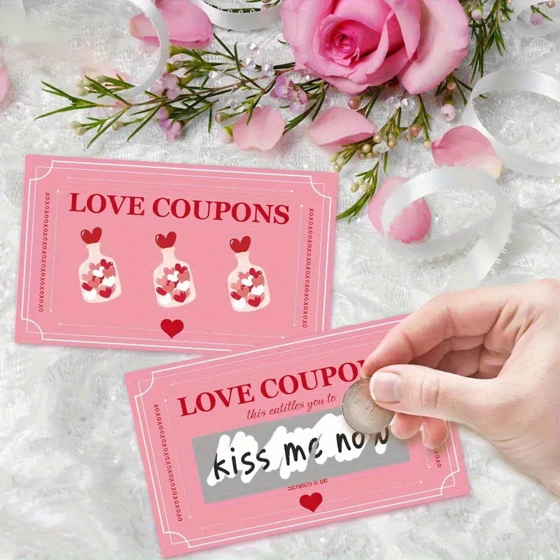 30 Pcs Pink Lucky Scratch Card - Board Game For Couple ulasan dan harga