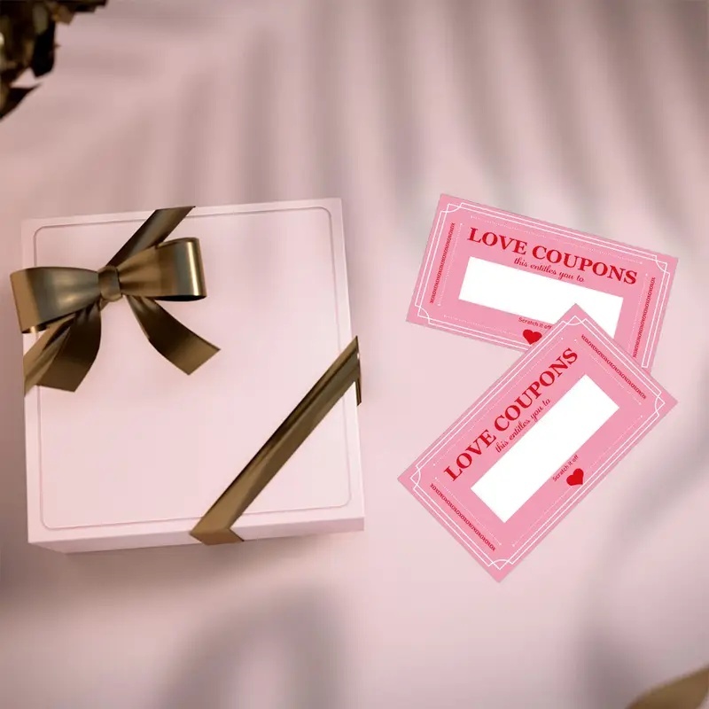 30 Pcs Pink Lucky Scratch Card - Board Game For Couple ulasan dan harga
