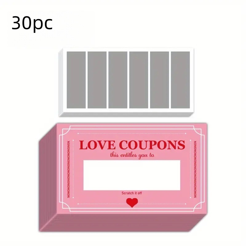 30 Pcs Pink Lucky Scratch Card - Board Game For Couple ulasan dan harga