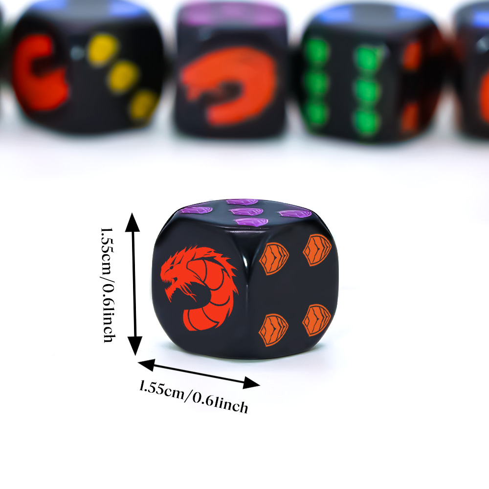6Pcs Dragon Shield Crest Polyh - Board Game Night ulasan dan harga