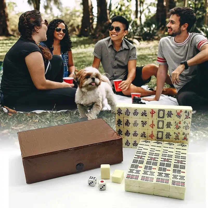 Chinese Mahjong Game Set 144 W - Board Game Mahjong ulasan dan harga