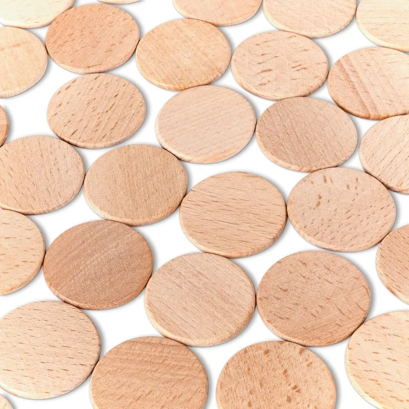 50PCS Round Unfinished Wood Cu - Board Game Zenith ulasan dan harga