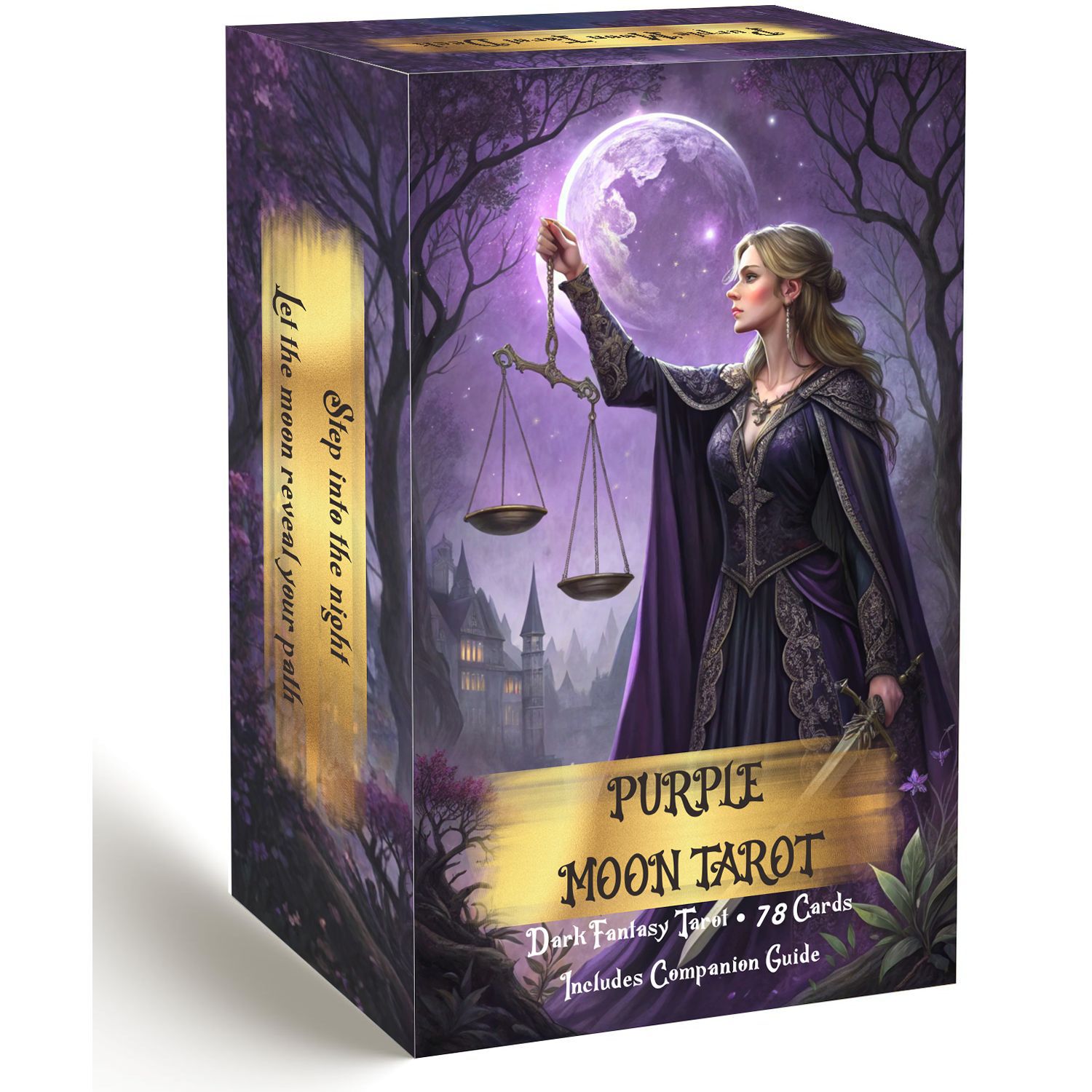 Purple Moon Tarot Cards Deck w - Board Game Oracle ulasan dan harga