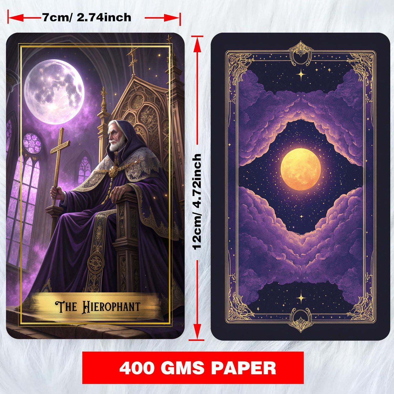 Purple Moon Tarot Cards Deck w - Board Game Oracle ulasan dan harga