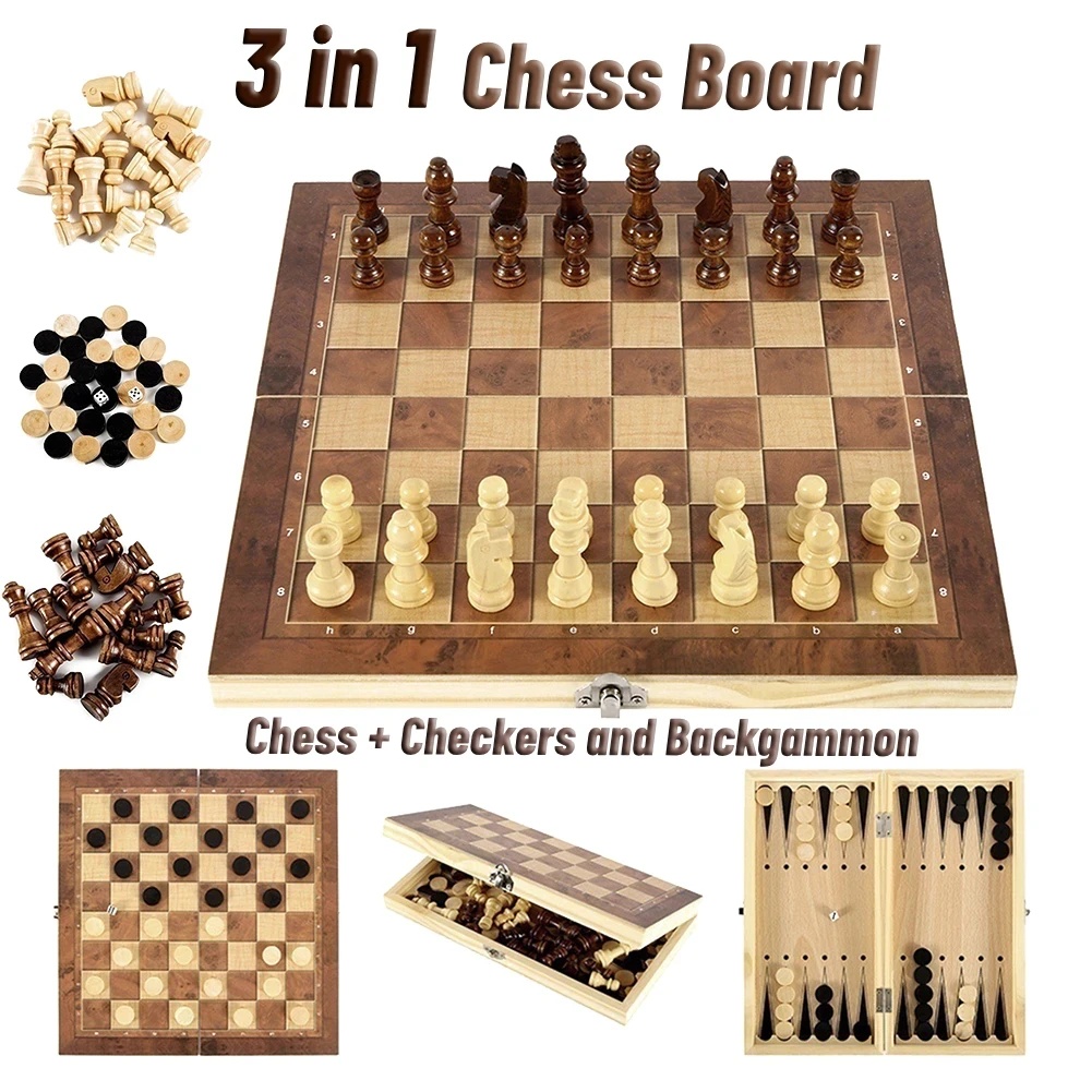 Set 3 in 1 di Scacchi, Dama e  - Board Game Vantage recensione e prezzo