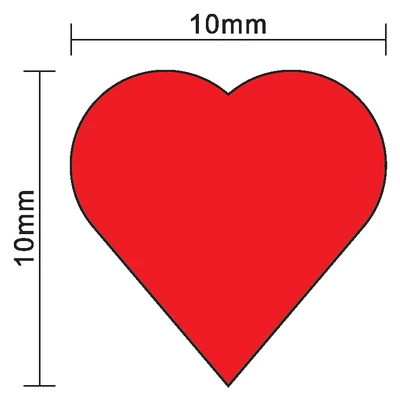 100Pcs 10mm*5mm Red Heart Shap - Board Game Quiz ulasan dan harga