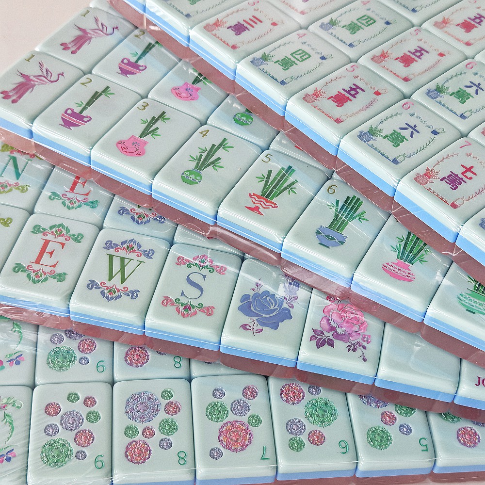 Engraved Pearl Pink Acrylic Am - Board Game Mahjong ulasan dan harga