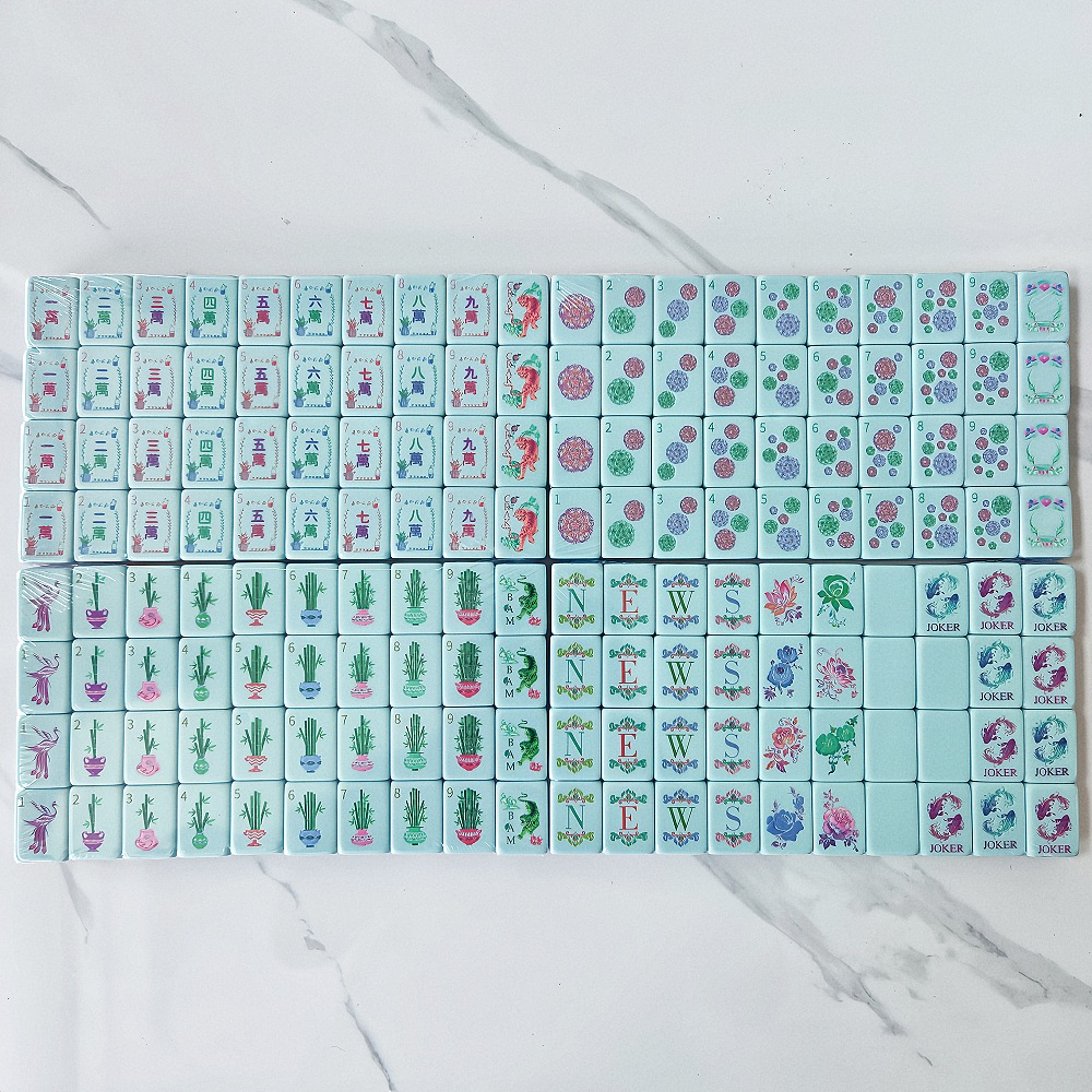 Engraved Pearl Pink Acrylic Am - Board Game Mahjong ulasan dan harga